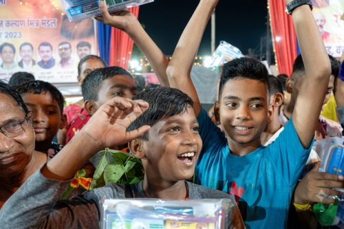 Shri Radhe Maa Ji Celebrated Childrens Day by Distributing Goodie Bags to the Kids